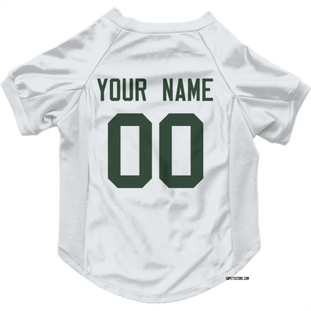 Green Bay Packers Custom White Pet Jersey for Dog & Cat