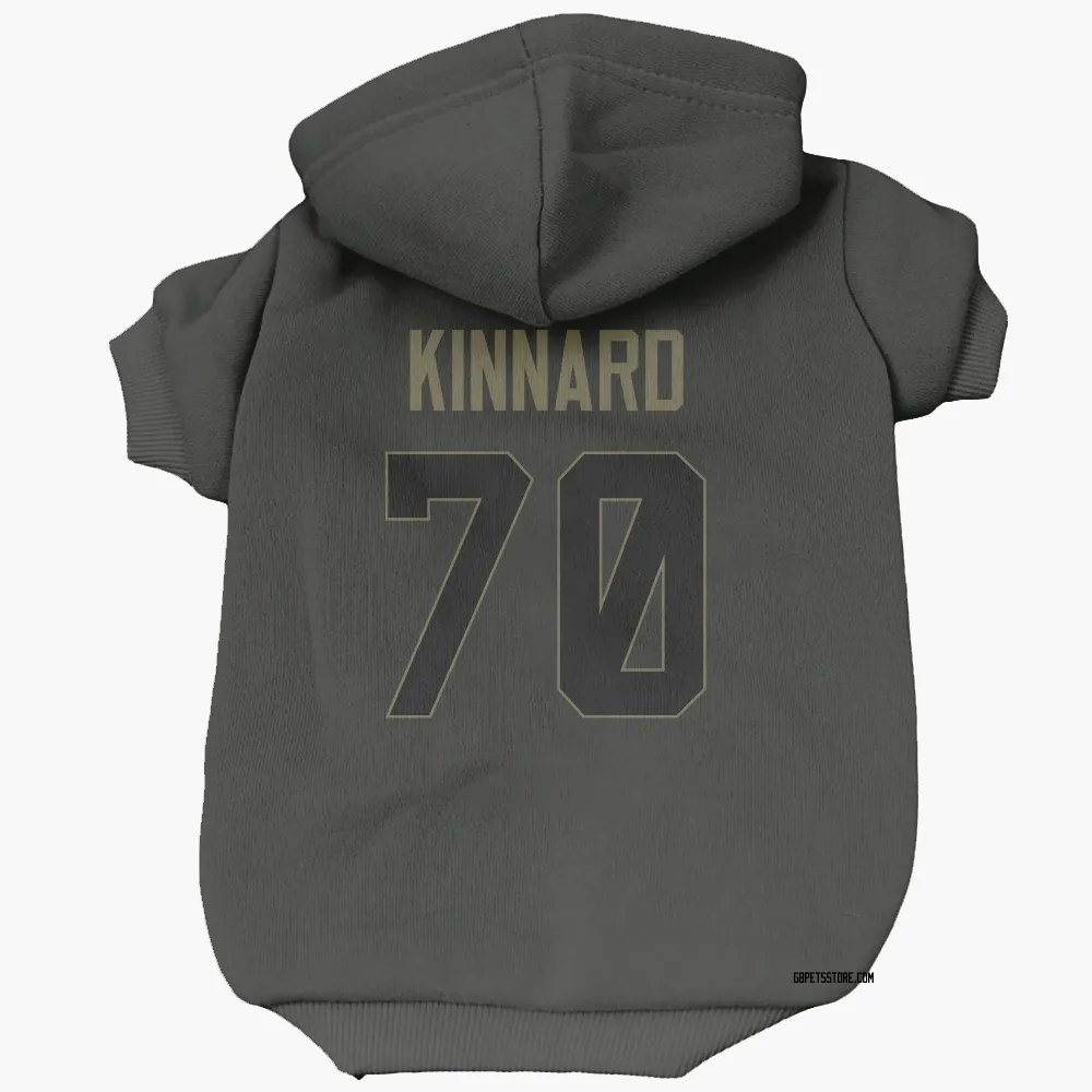 Green Bay Packers Darian Kinnard Black Service Pet Hoodie for Dog & Cat
