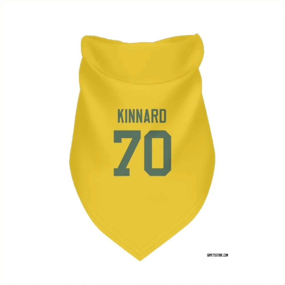 Green Bay Packers Darian Kinnard Gold Pet Bandana for Dog & Cat