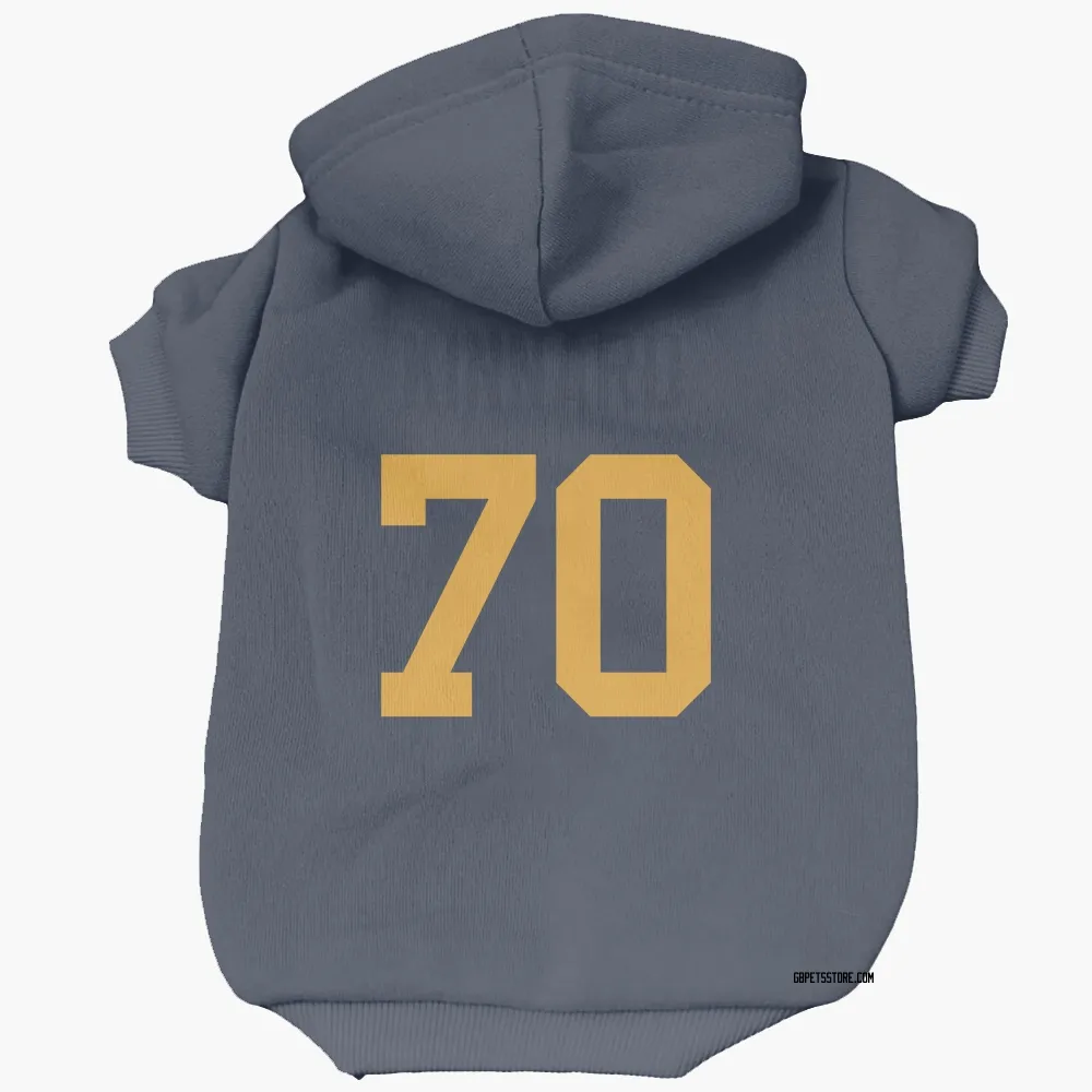 Green Bay Packers Darian Kinnard Navy Pet Hoodie for Dog & Cat