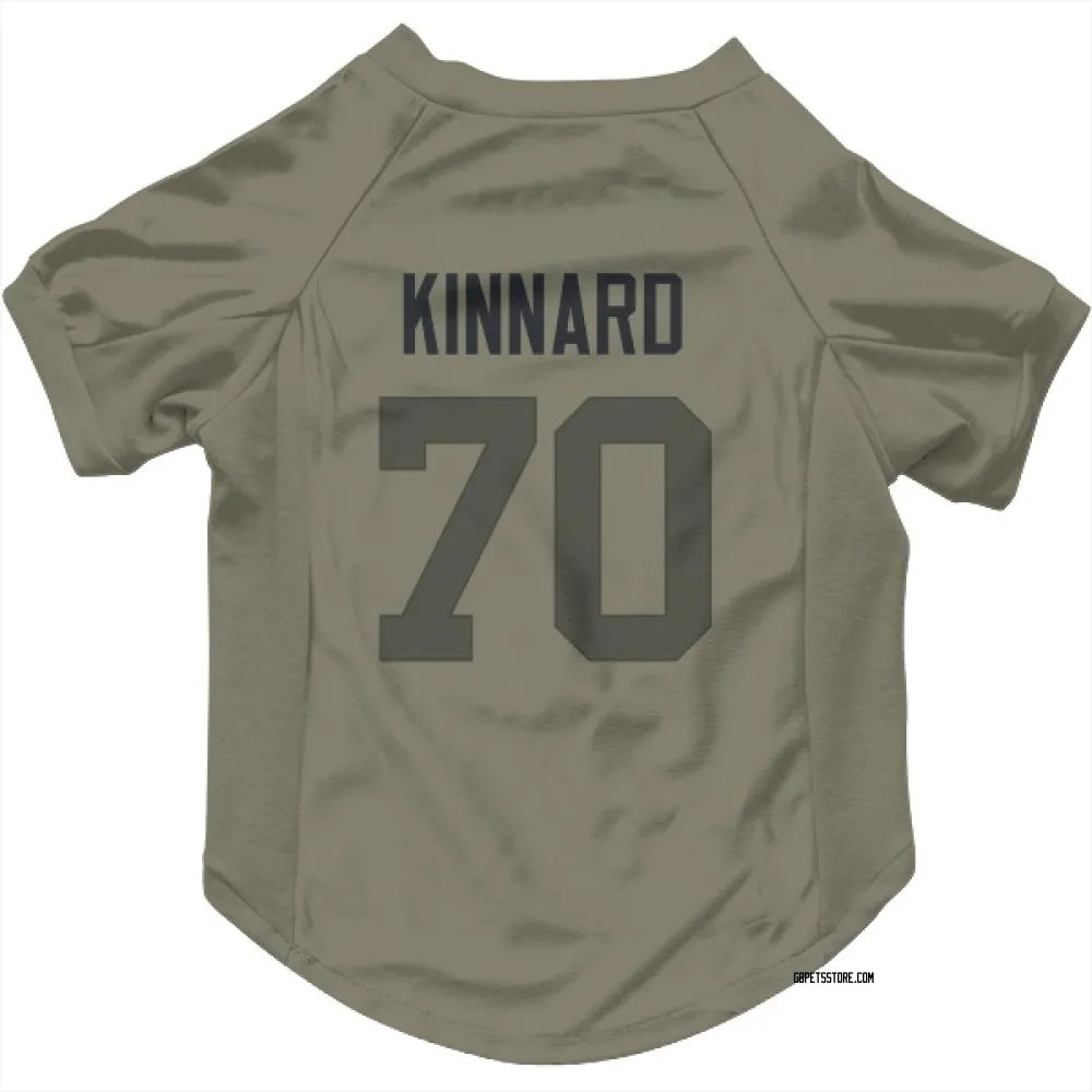 Green Bay Packers Darian Kinnard Olive Pet Jersey for Dog & Cat