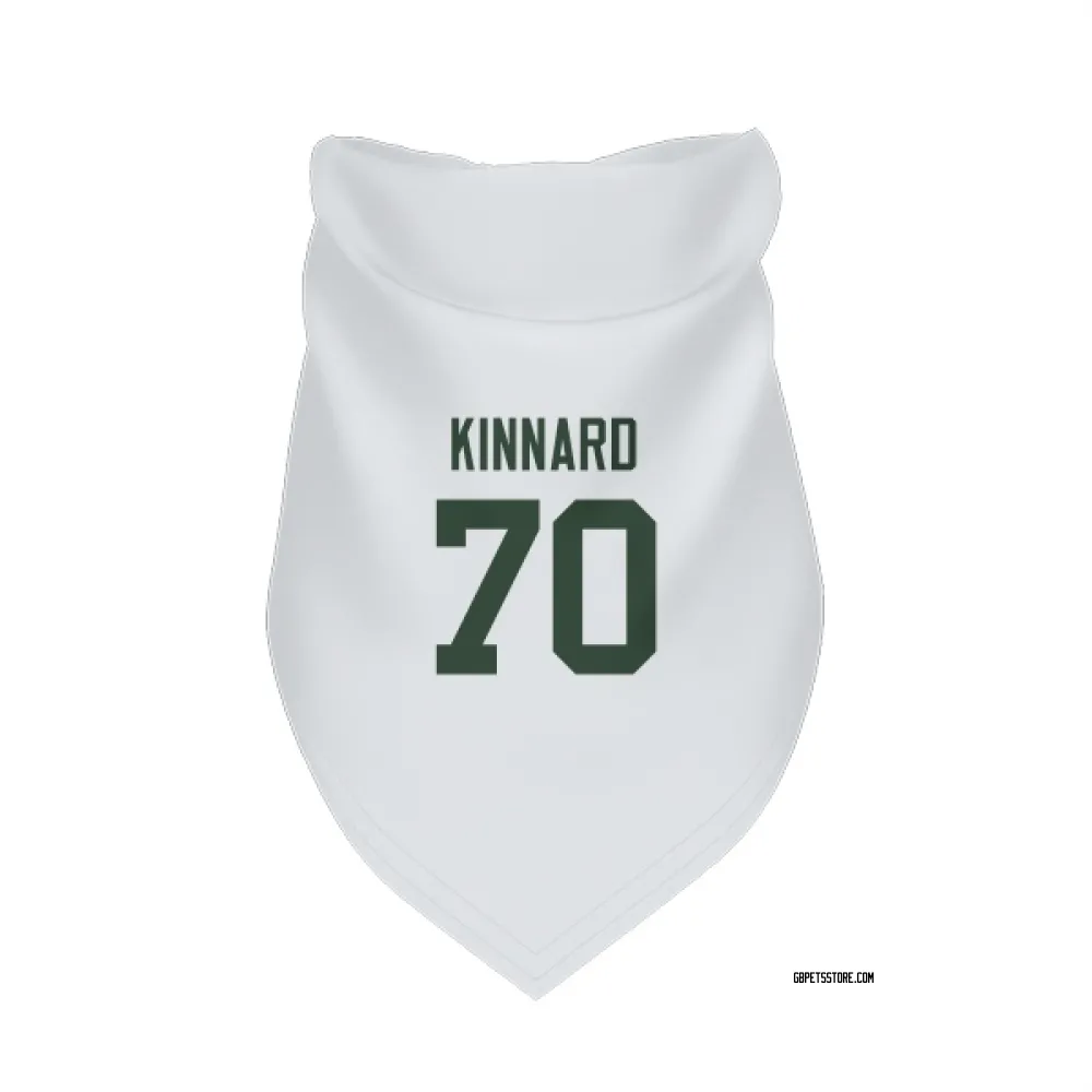 Green Bay Packers Darian Kinnard White Pet Bandana for Dog & Cat