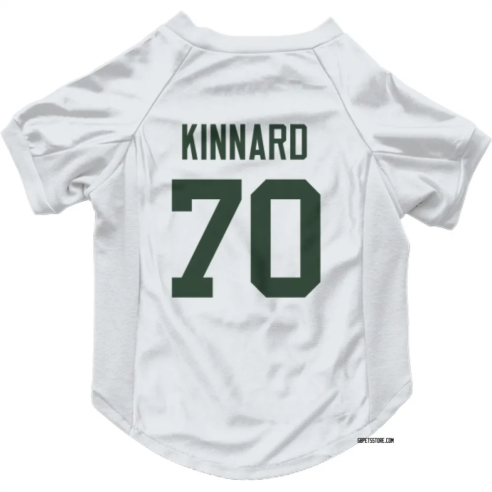Green Bay Packers Darian Kinnard White Pet Jersey for Dog & Cat
