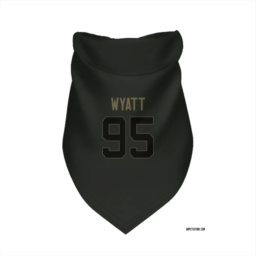 Green Bay Packers Devonte Wyatt Black Service Pet Bandana for Dog & Cat