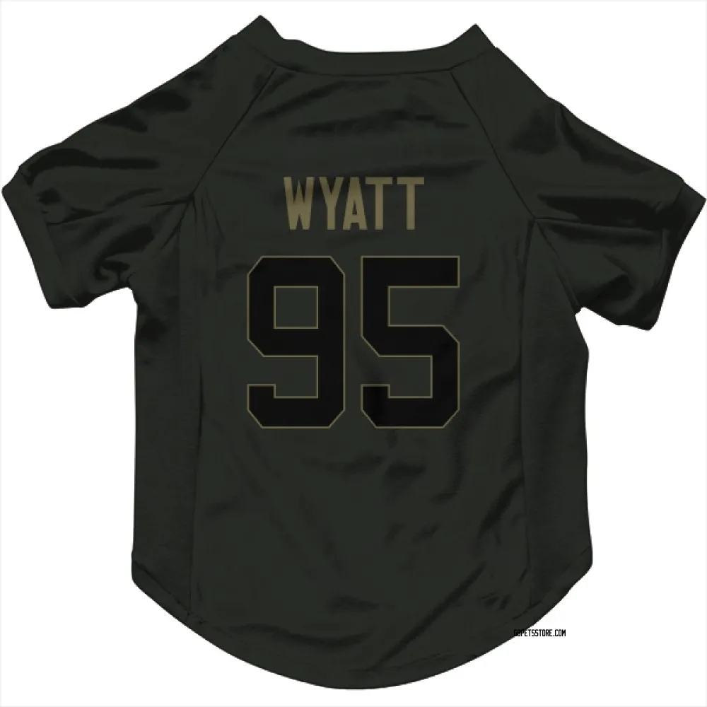 Green Bay Packers Devonte Wyatt Black Service Pet Jersey for Dog & Cat