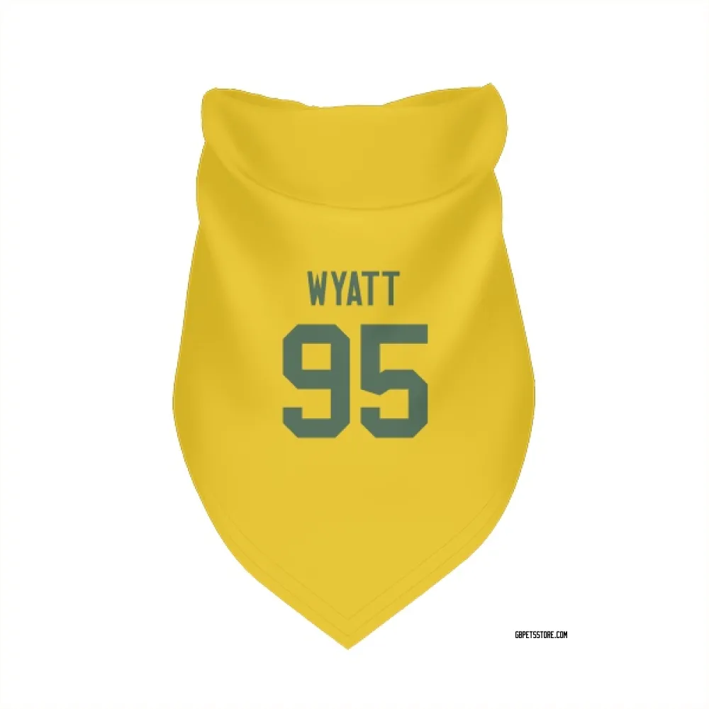 Green Bay Packers Devonte Wyatt Gold Pet Bandana for Dog & Cat