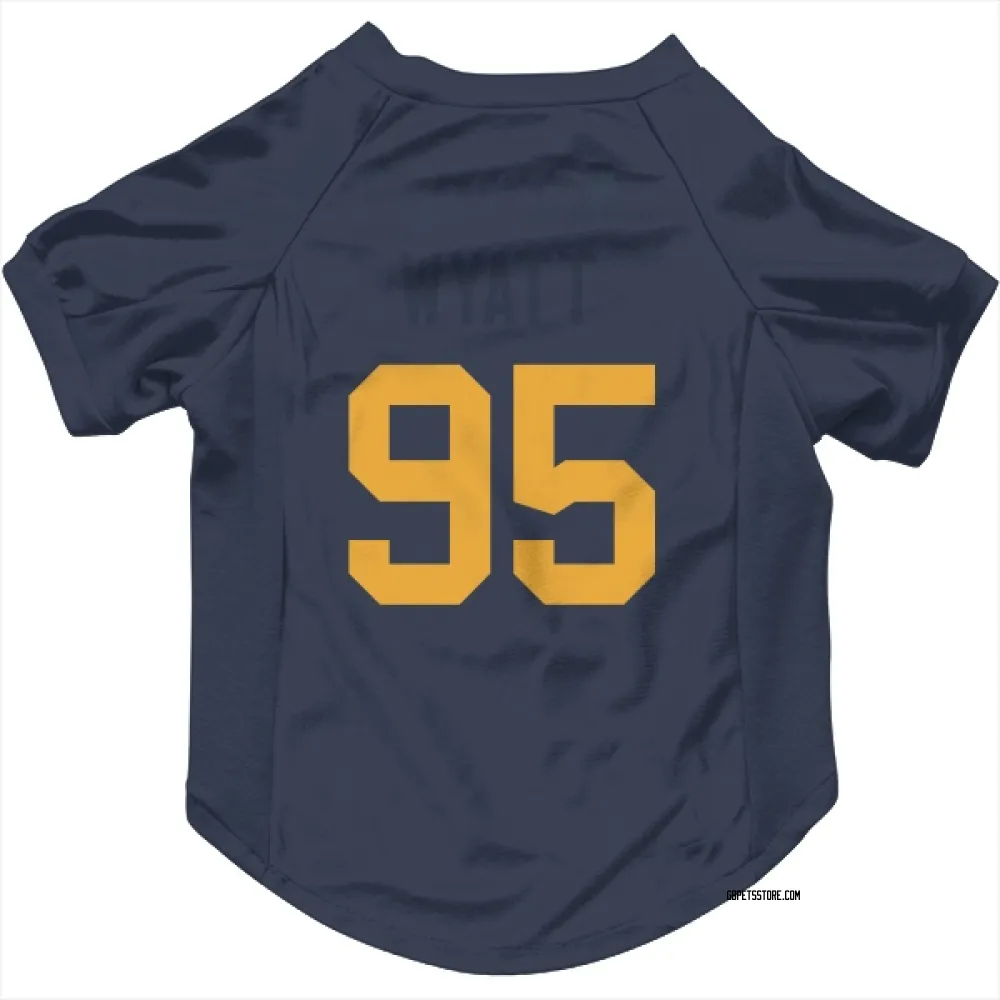 Green Bay Packers Devonte Wyatt Navy Pet Jersey for Dog & Cat
