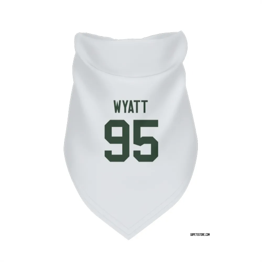 Green Bay Packers Devonte Wyatt White Pet Bandana for Dog & Cat