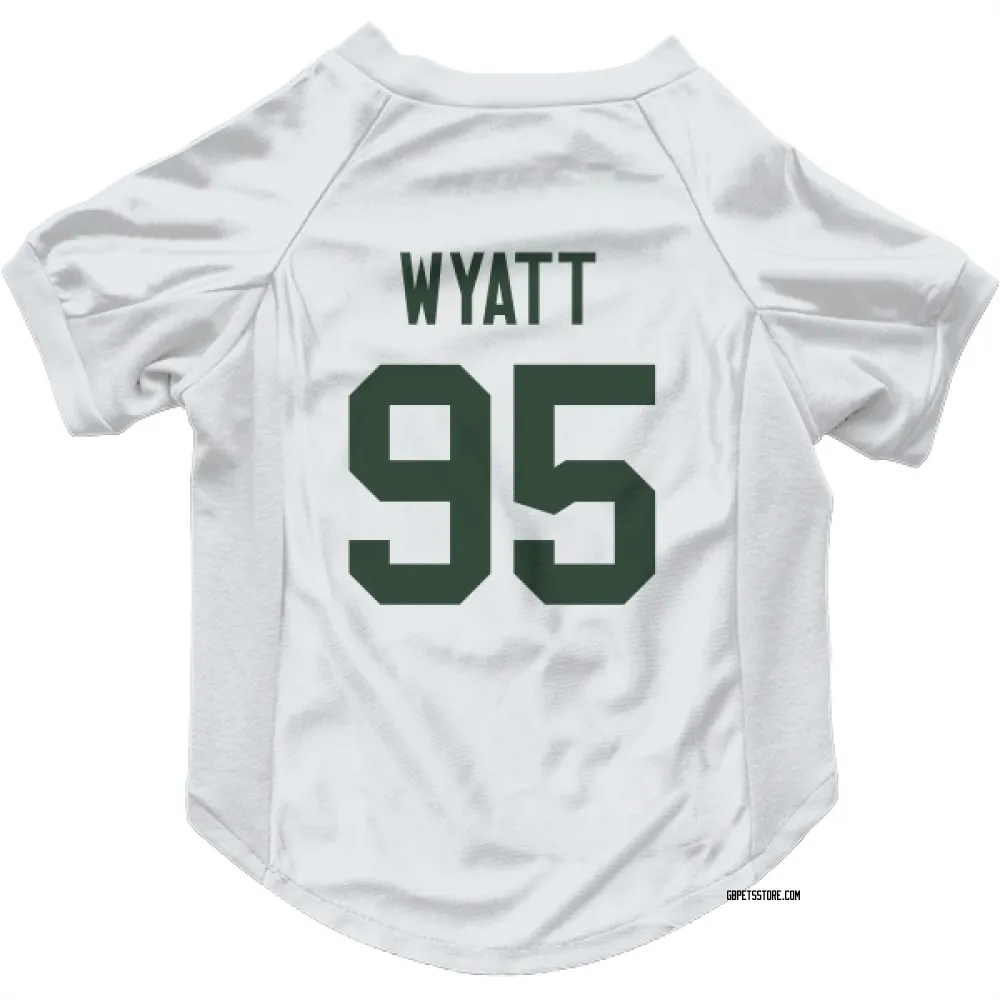 Green Bay Packers Devonte Wyatt White Pet Jersey for Dog & Cat