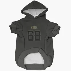 Green Bay Packers Dillon Wade Black Service Pet Hoodie for Dog & Cat