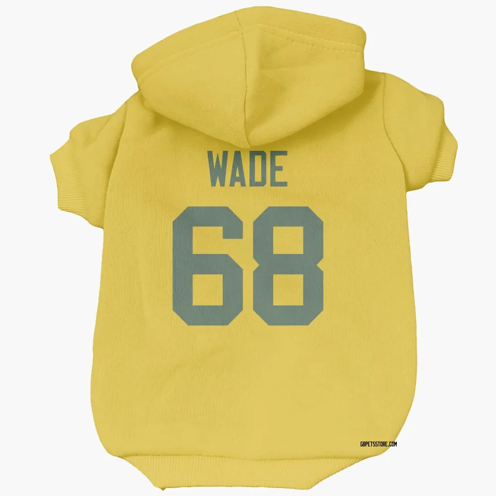 Green Bay Packers Dillon Wade Gold Pet Hoodie for Dog & Cat