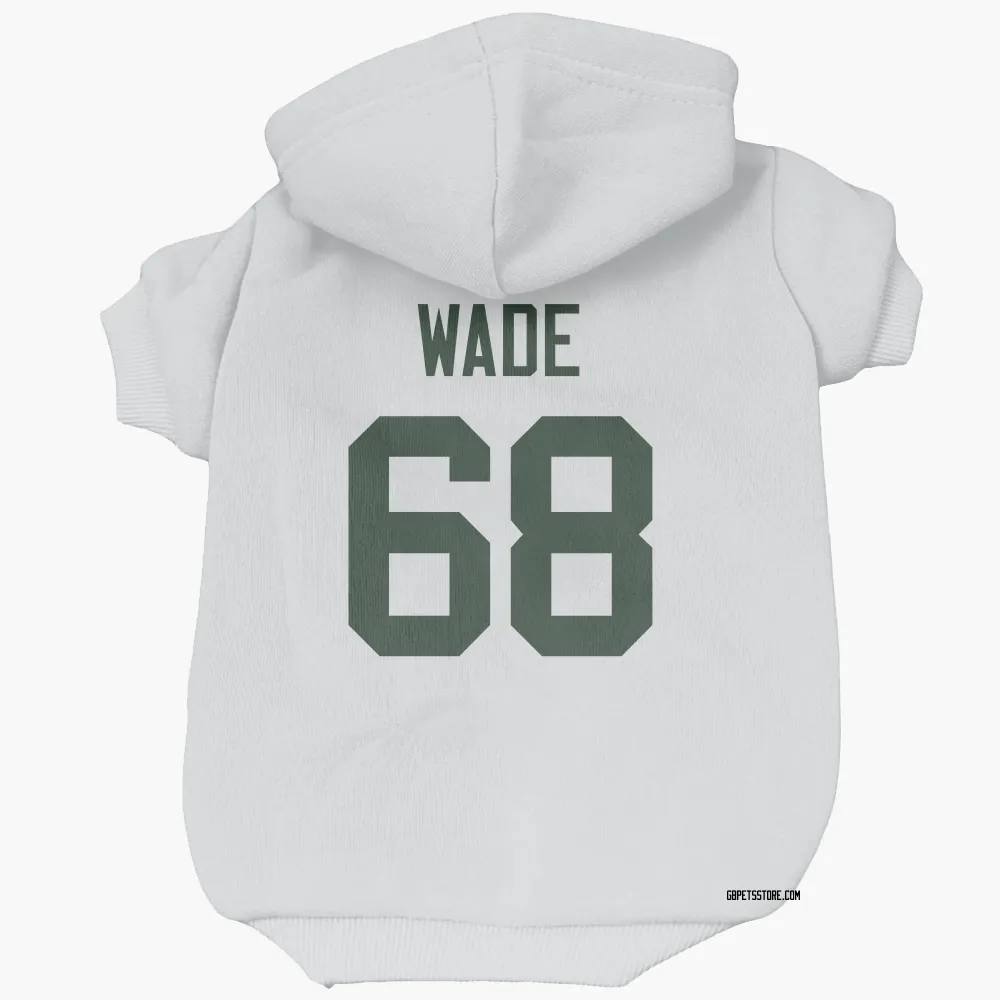Green Bay Packers Dillon Wade White Pet Hoodie for Dog & Cat