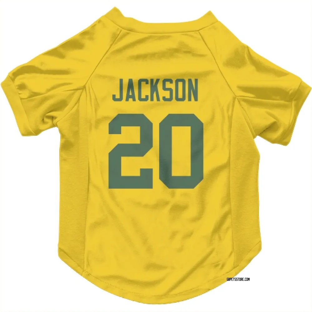 Green Bay Packers Domani Jackson Gold Pet Jersey for Dog & Cat