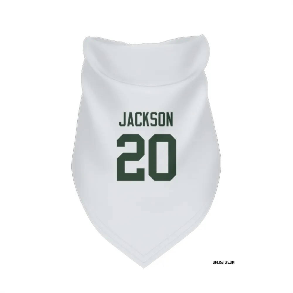 Green Bay Packers Domani Jackson White Pet Bandana for Dog & Cat
