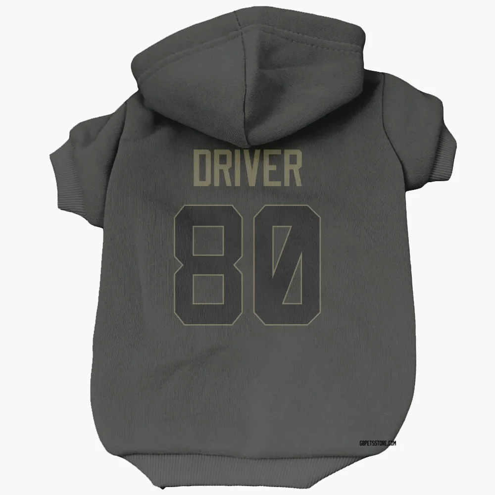 Green Bay Packers Donald Driver Black Service Pet Hoodie for Dog & Cat