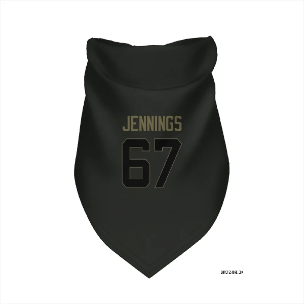 Green Bay Packers Donovan Jennings Black Service Pet Bandana for Dog & Cat