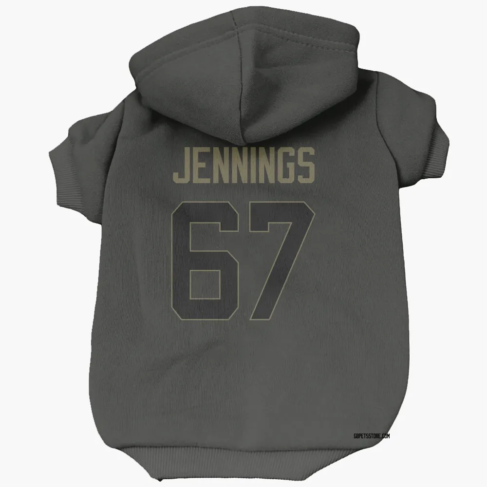 Green Bay Packers Donovan Jennings Black Service Pet Hoodie for Dog & Cat
