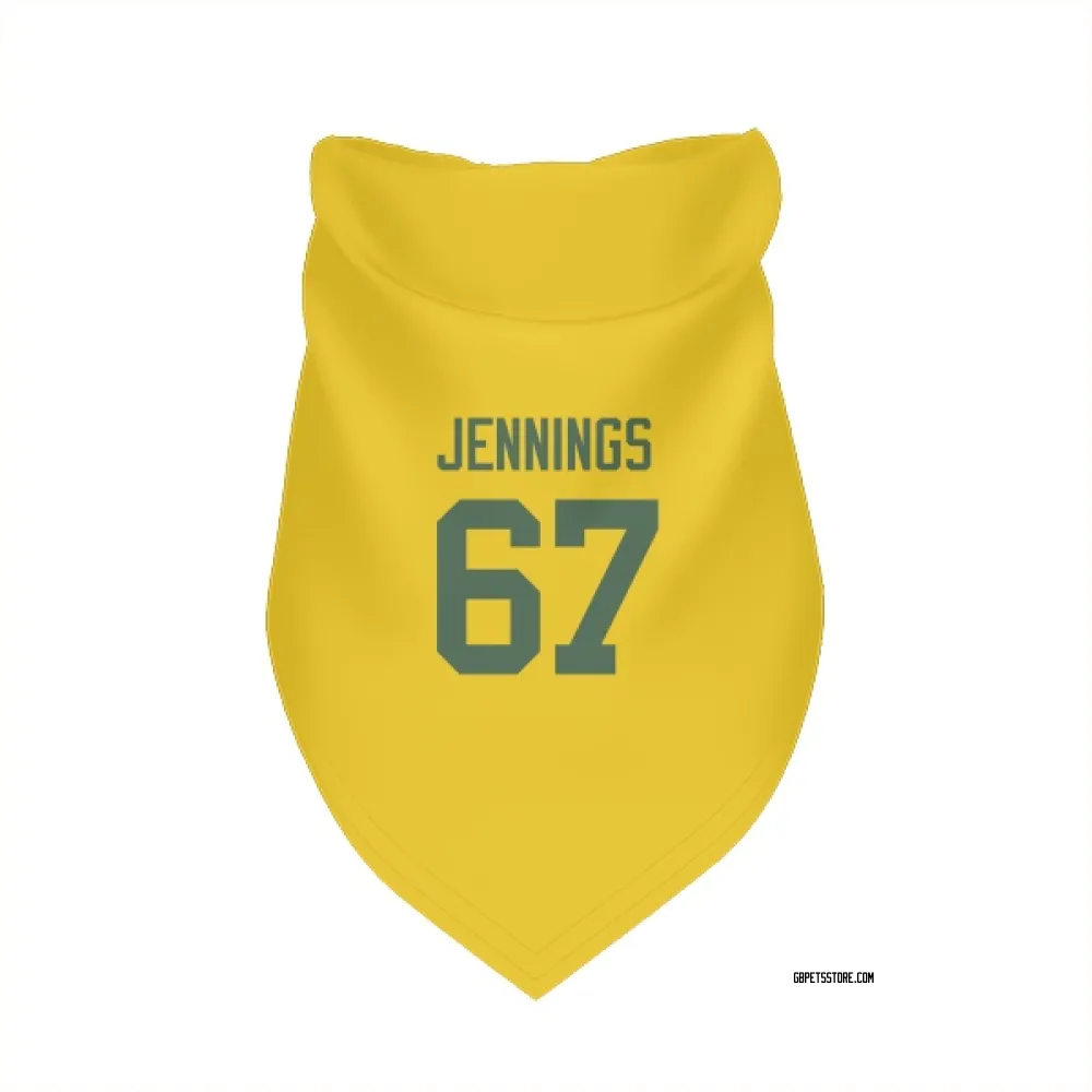 Green Bay Packers Donovan Jennings Gold Pet Bandana for Dog & Cat