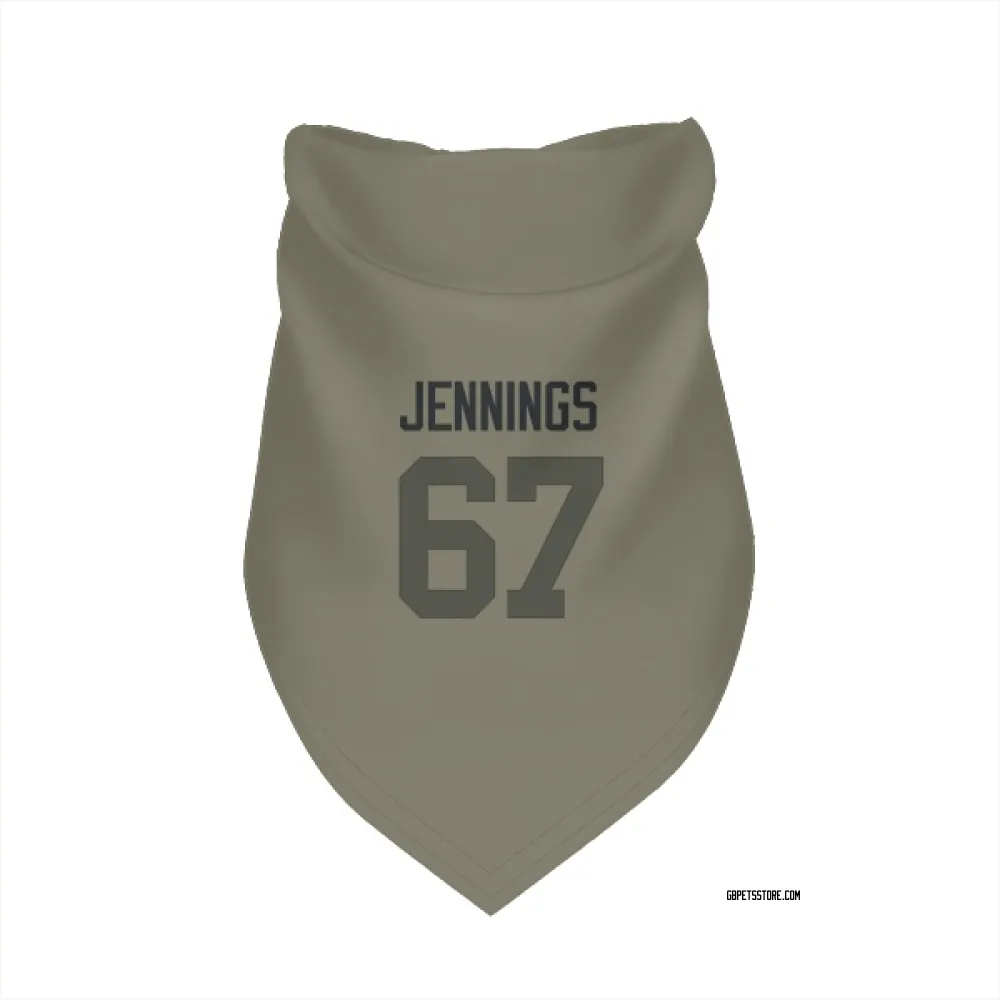 Green Bay Packers Donovan Jennings Olive Pet Bandana for Dog & Cat