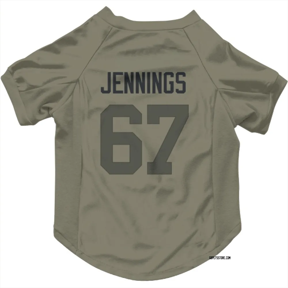 Green Bay Packers Donovan Jennings Olive Pet Jersey for Dog & Cat