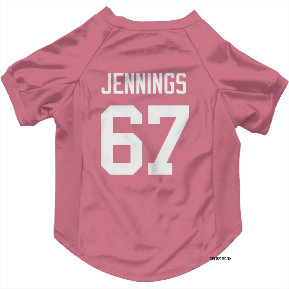 Green Bay Packers Donovan Jennings Pink Pet Jersey for Dog & Cat