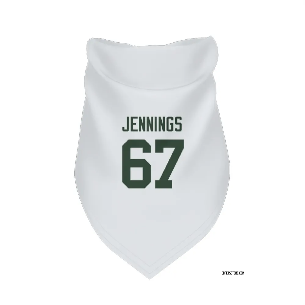 Green Bay Packers Donovan Jennings White Pet Bandana for Dog & Cat