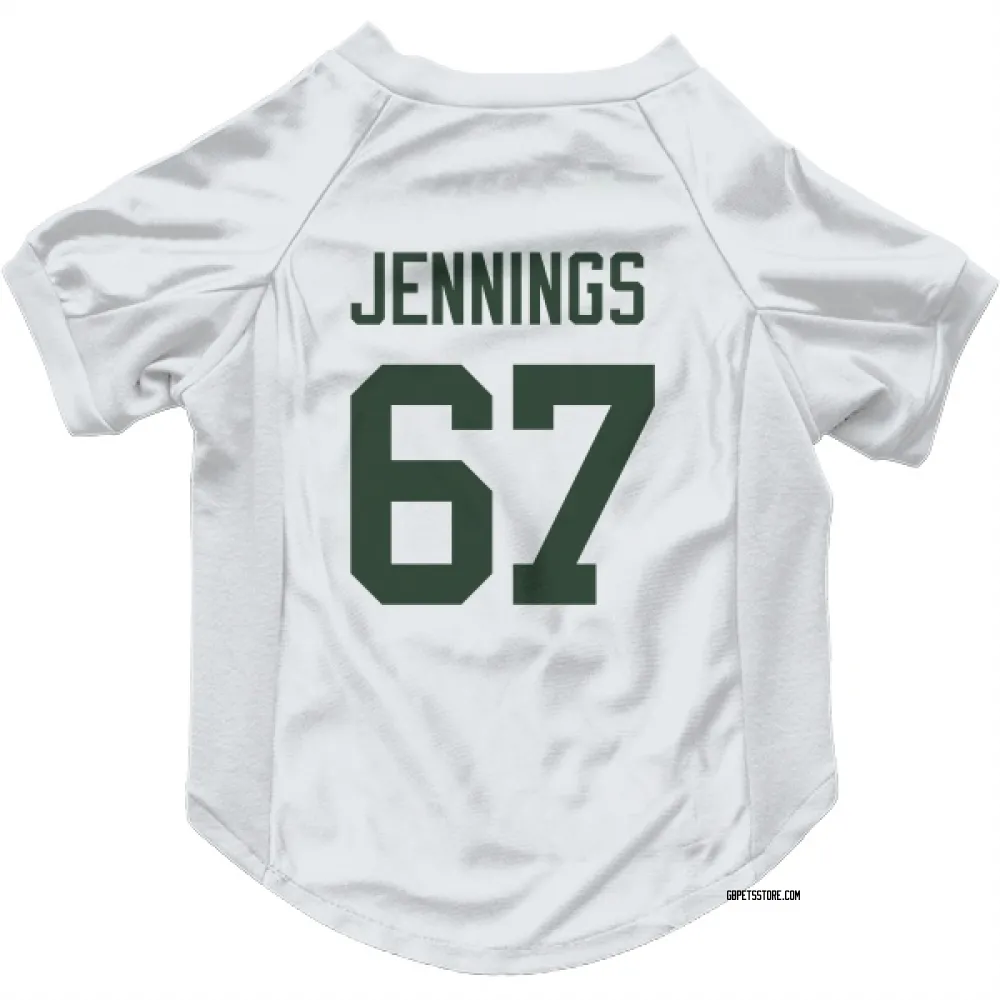 Green Bay Packers Donovan Jennings White Pet Jersey for Dog & Cat