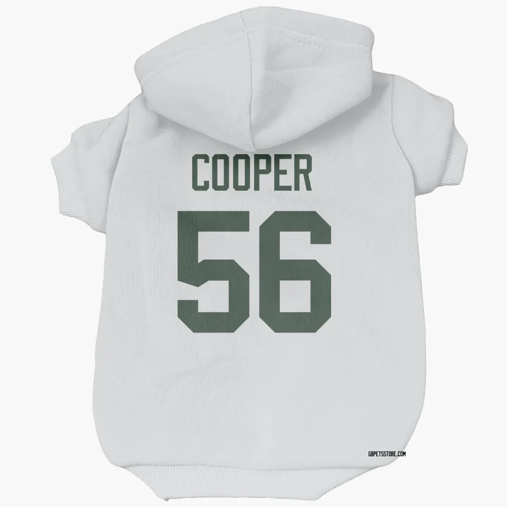 Green Bay Packers Edgerrin Cooper White Pet Hoodie for Dog & Cat