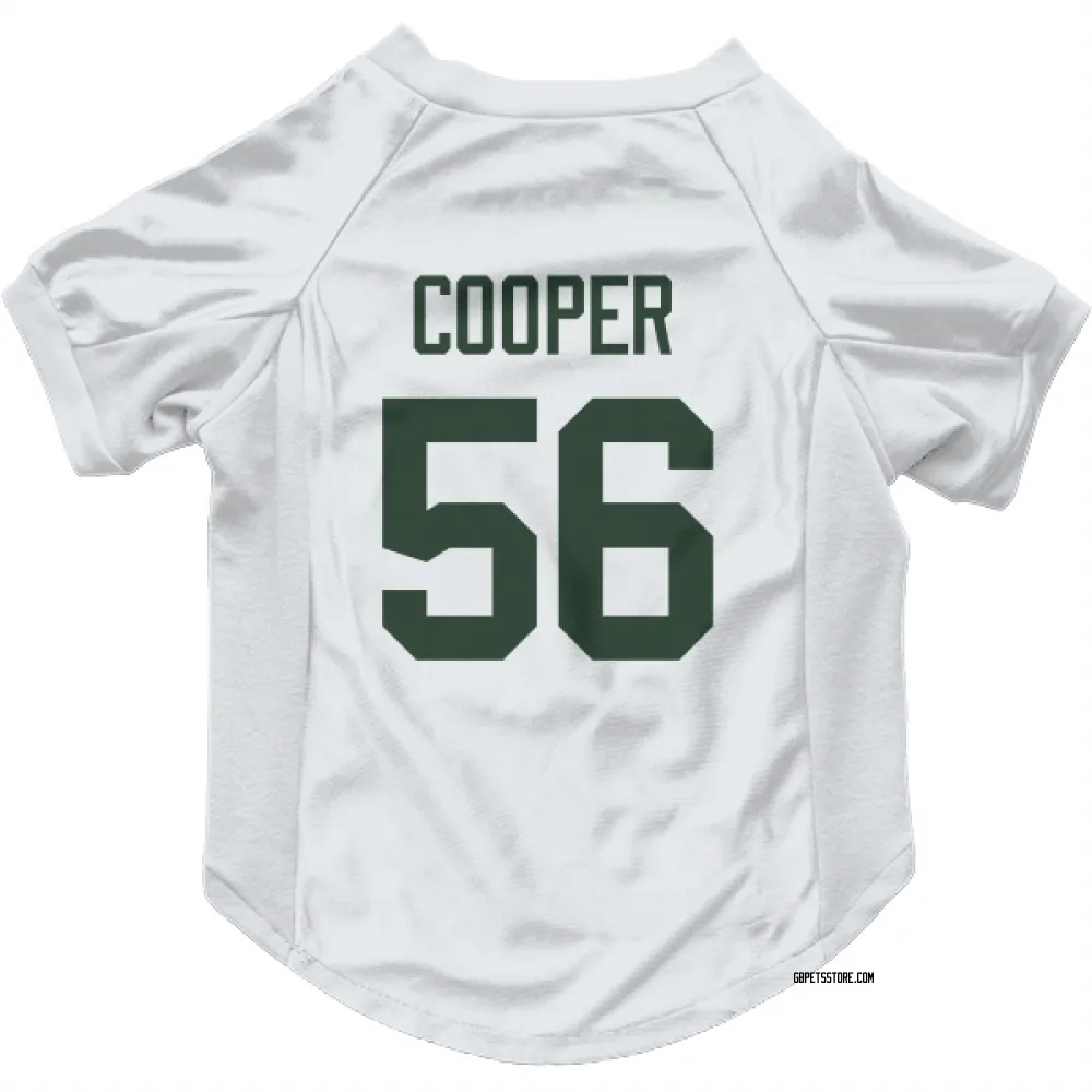 Green Bay Packers Edgerrin Cooper White Pet Jersey for Dog & Cat