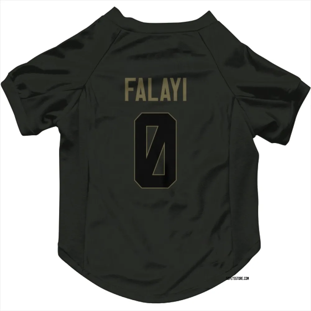 Green Bay Packers Eni Falayi Black Service Pet Jersey for Dog & Cat