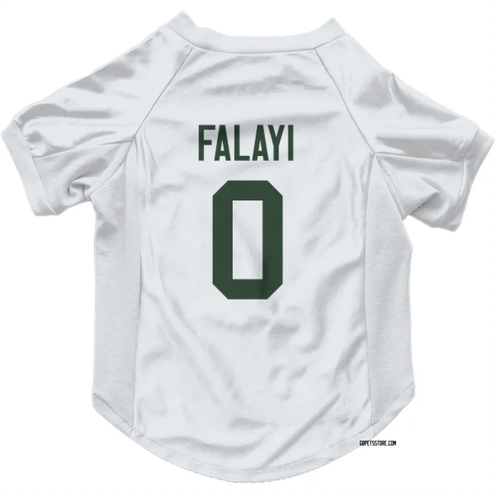 Green Bay Packers Eni Falayi White Pet Jersey for Dog & Cat