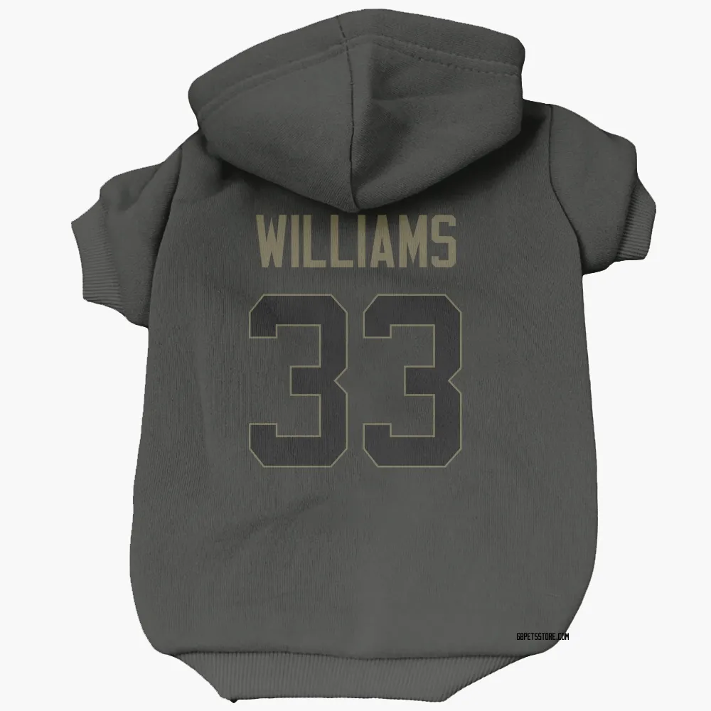 Green Bay Packers Evan Williams Black Service Pet Hoodie for Dog & Cat