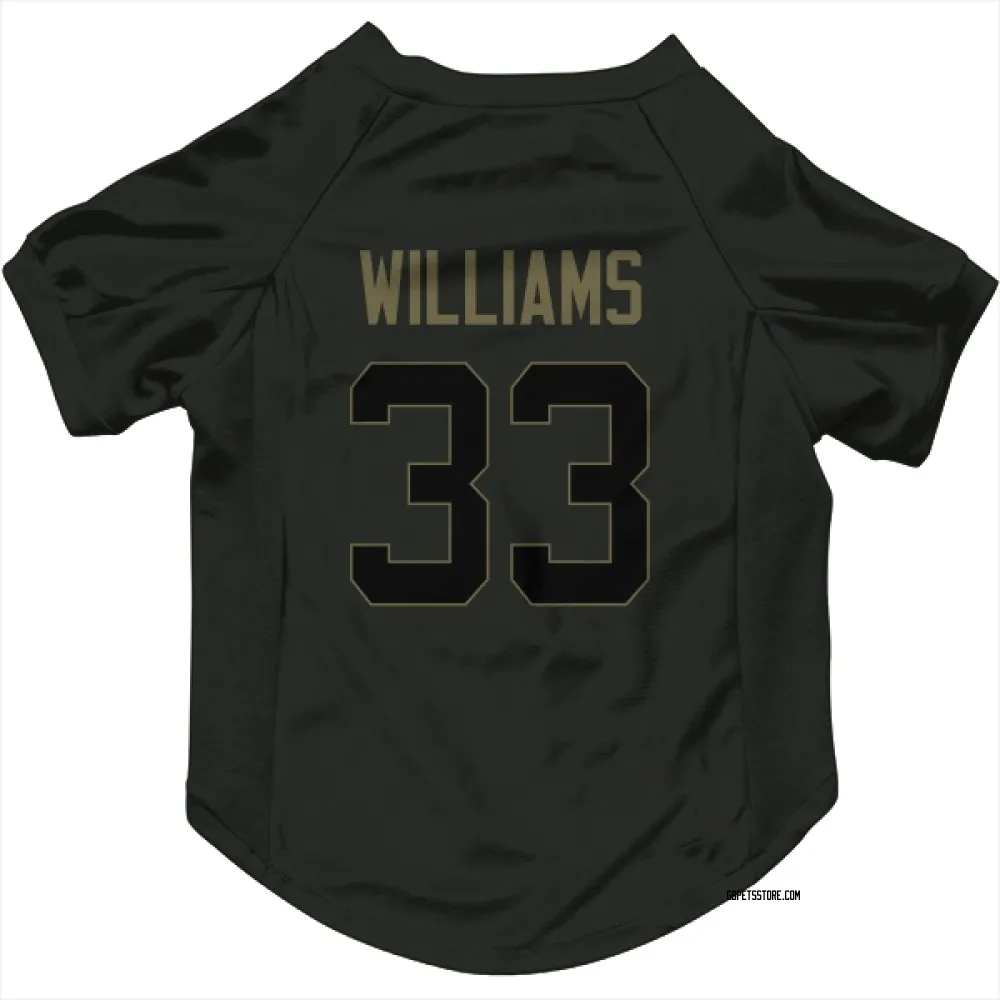 Green Bay Packers Evan Williams Black Service Pet Jersey for Dog & Cat