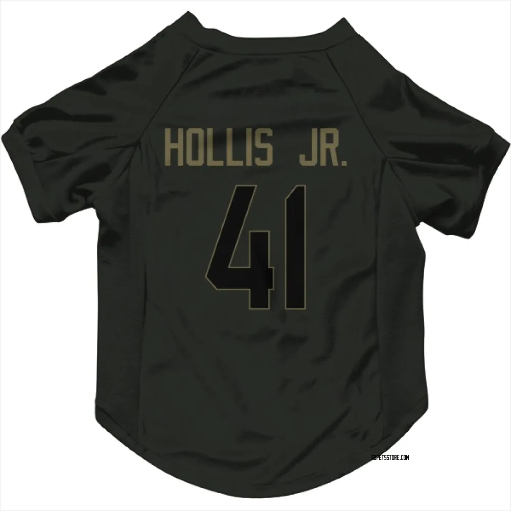 Green Bay Packers Garnett Hollis Jr. Black Service Pet Jersey for Dog & Cat