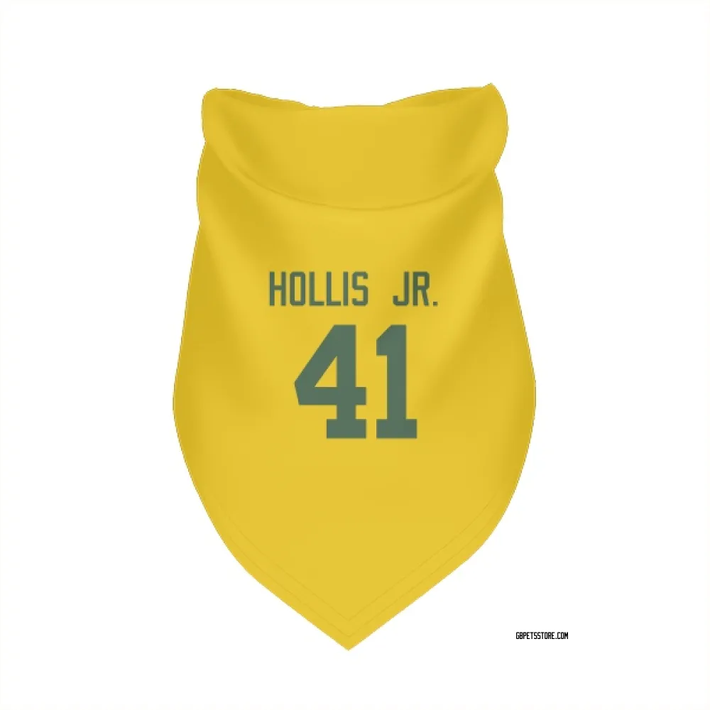 Green Bay Packers Garnett Hollis Jr. Gold Pet Bandana for Dog & Cat