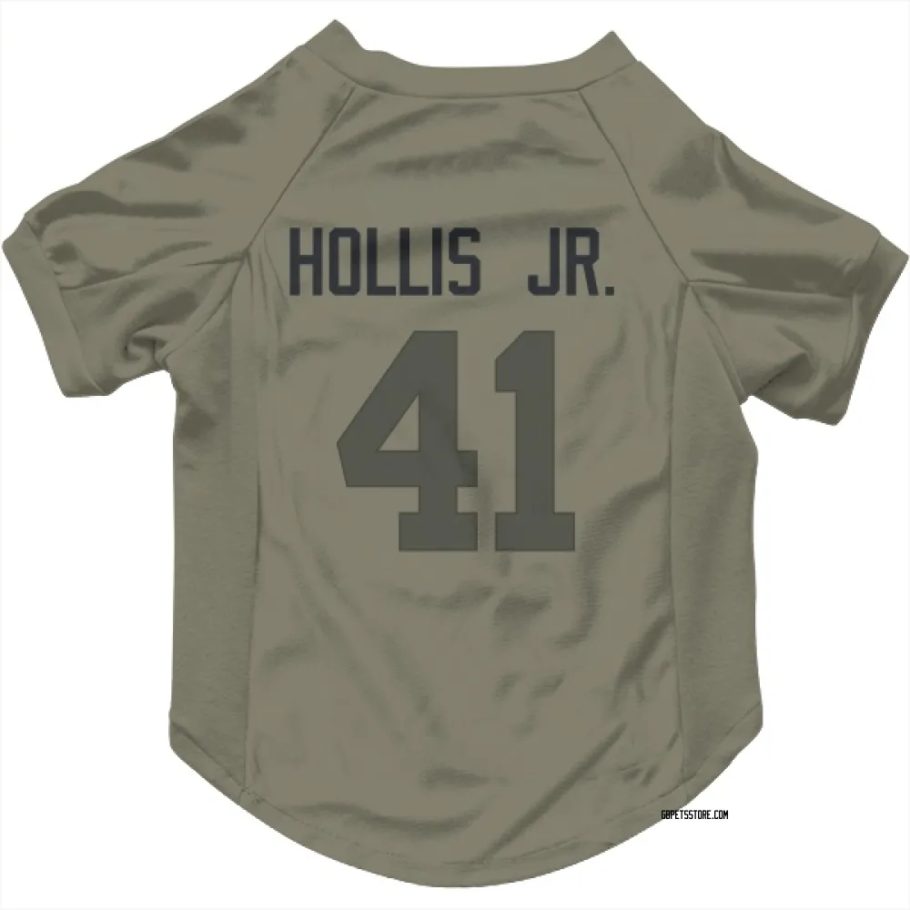 Green Bay Packers Garnett Hollis Jr. Olive Pet Jersey for Dog & Cat