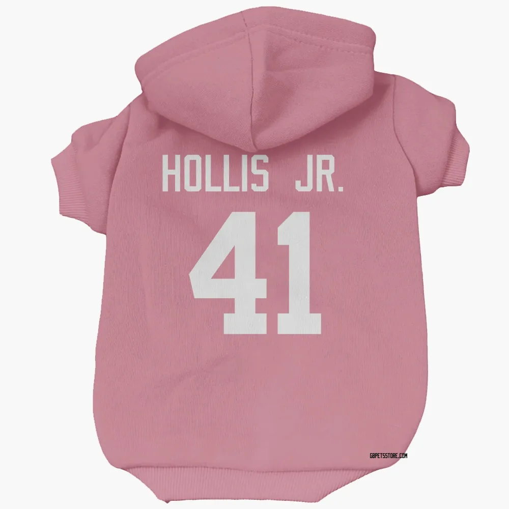 Green Bay Packers Garnett Hollis Jr. Pink Pet Hoodie for Dog & Cat