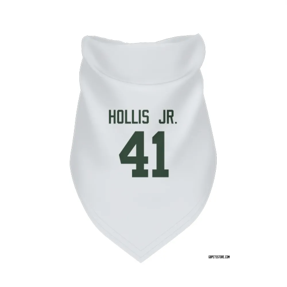 Green Bay Packers Garnett Hollis Jr. White Pet Bandana for Dog & Cat