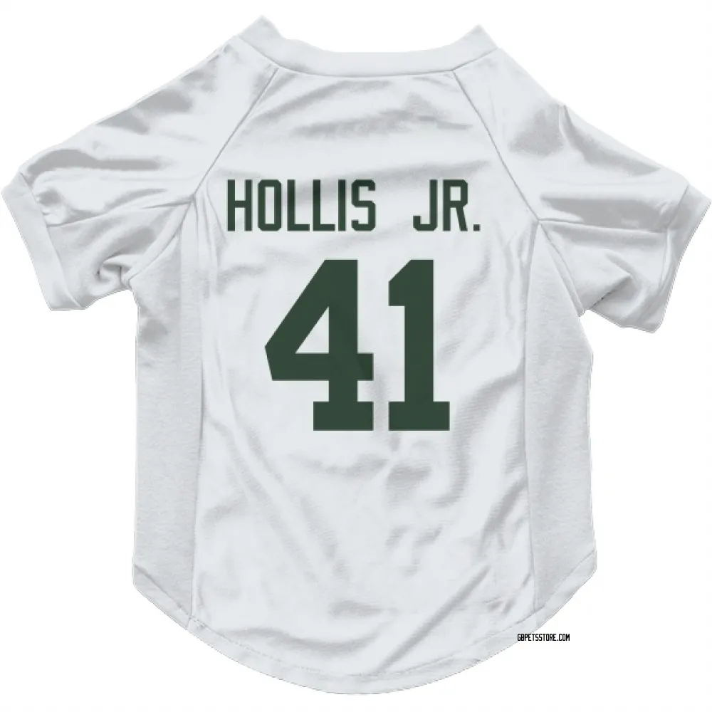 Green Bay Packers Garnett Hollis Jr. White Pet Jersey for Dog & Cat