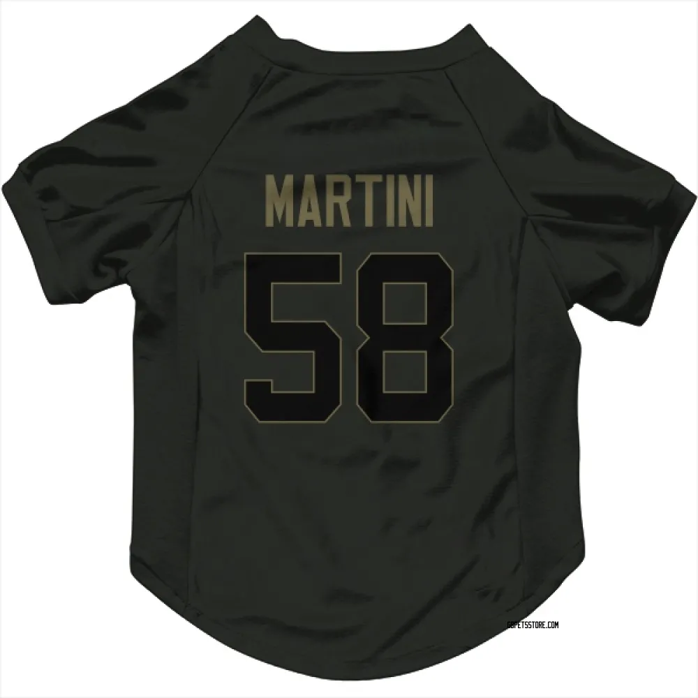 Green Bay Packers Greer Martini Black Service Pet Jersey for Dog & Cat