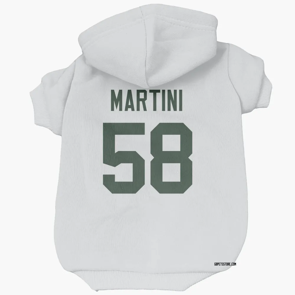 Green Bay Packers Greer Martini White Pet Hoodie for Dog & Cat