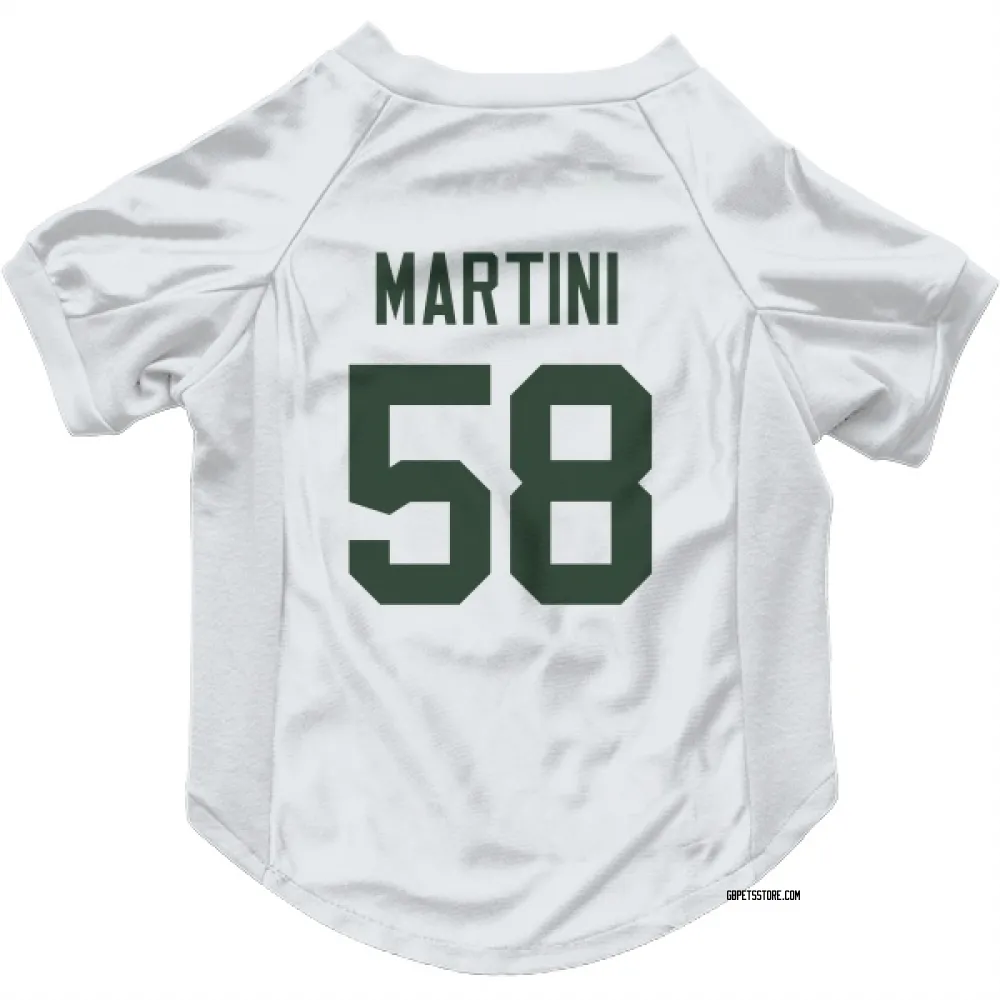 Green Bay Packers Greer Martini White Pet Jersey for Dog & Cat