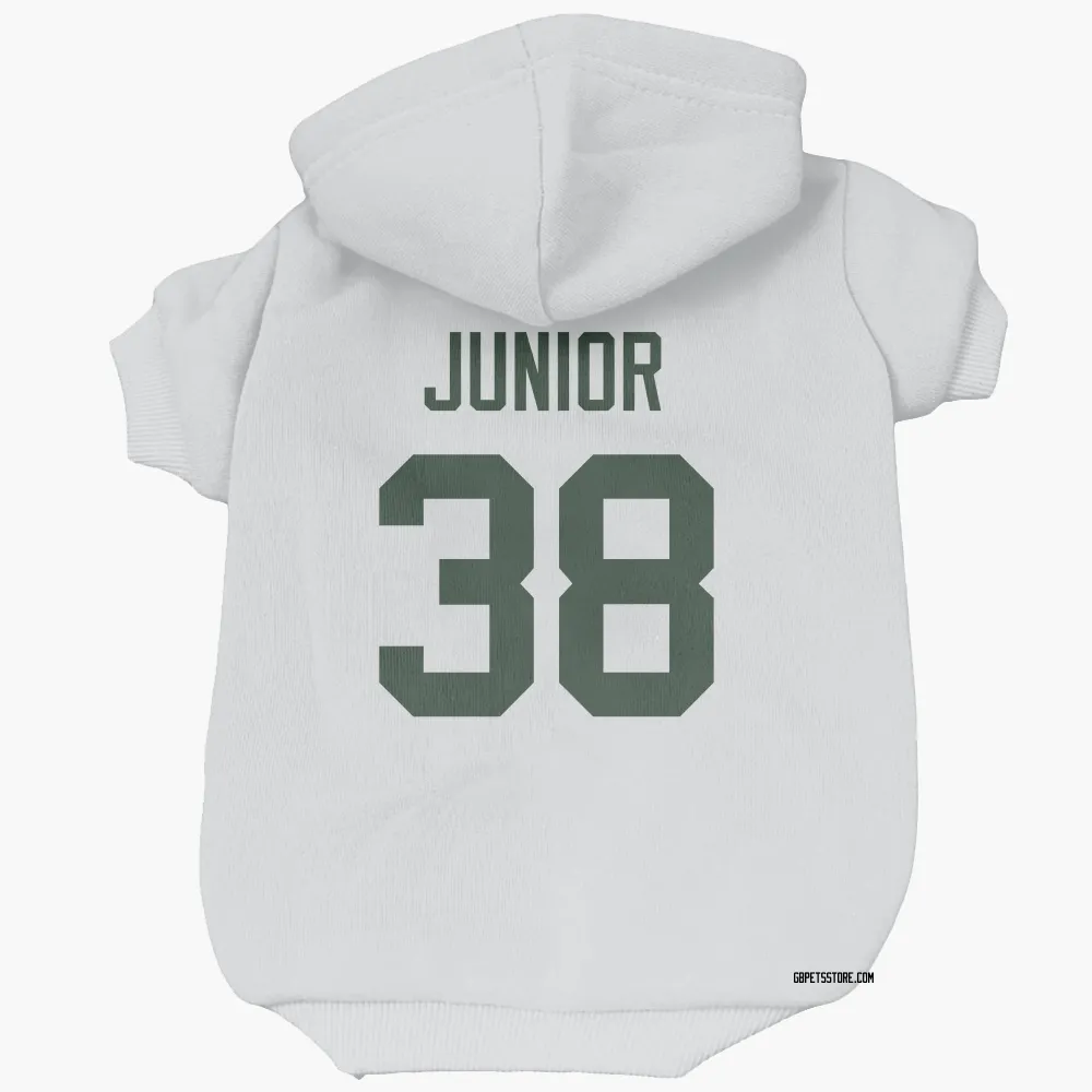 Green Bay Packers Gregory Junior White Pet Hoodie for Dog & Cat
