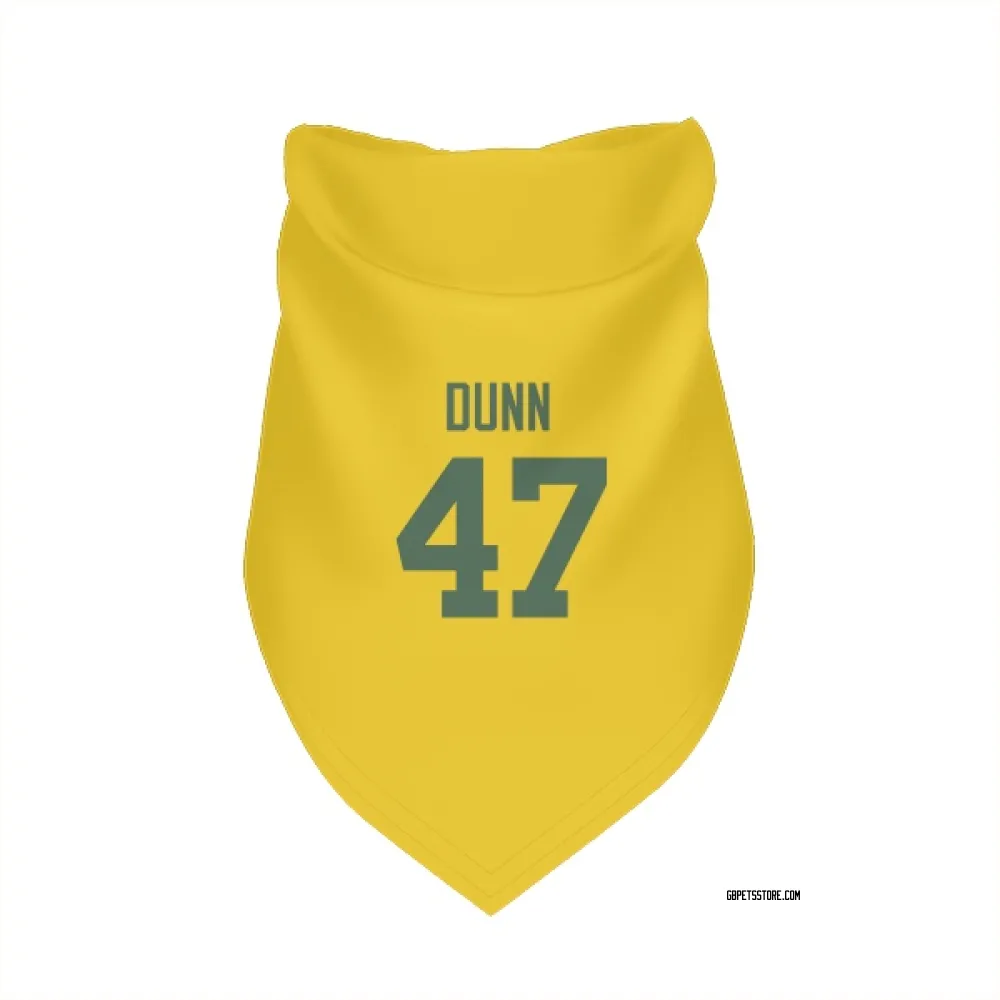 Green Bay Packers Isaiah Dunn Gold Pet Bandana for Dog & Cat