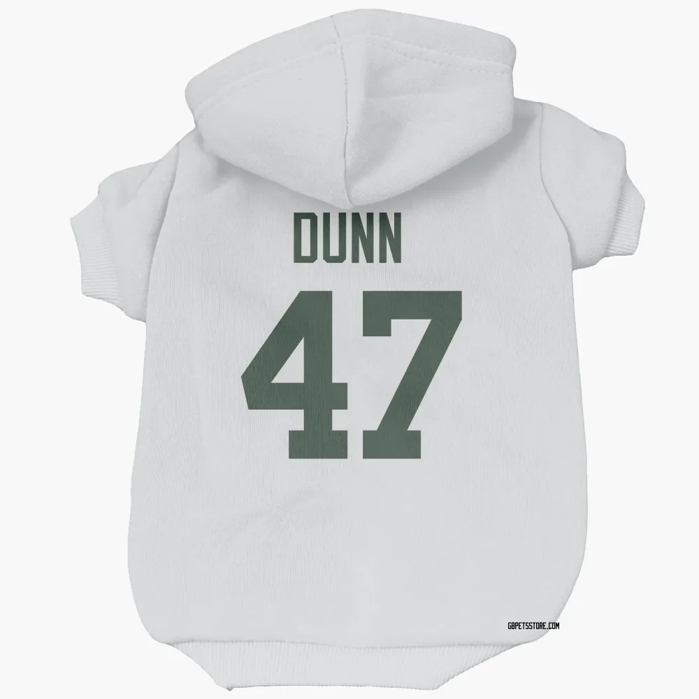 Green Bay Packers Isaiah Dunn White Pet Hoodie for Dog & Cat