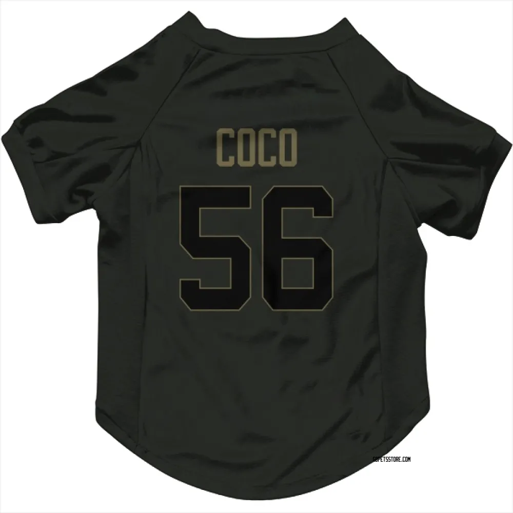 Green Bay Packers Jack Coco Black Service Pet Jersey for Dog & Cat