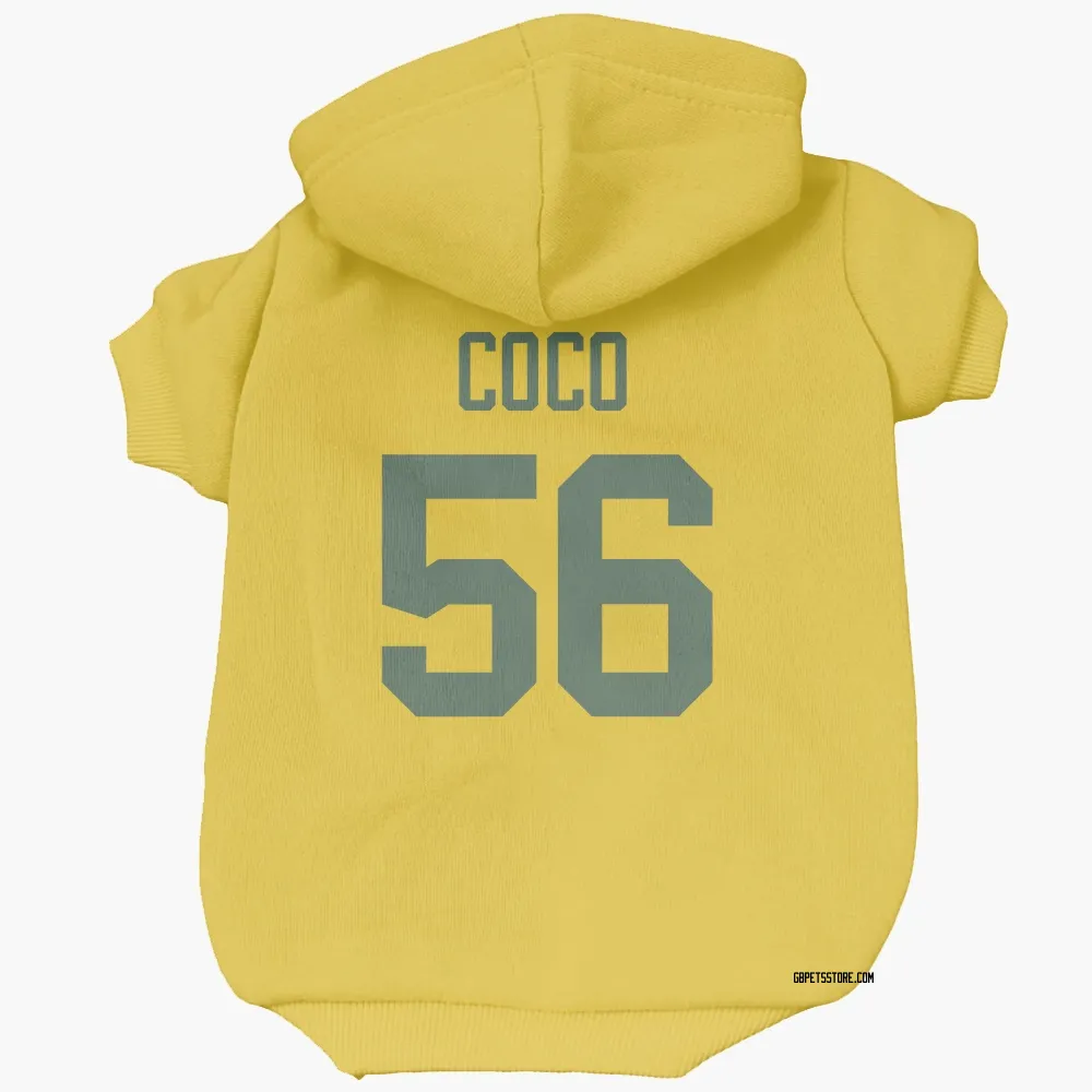 Green Bay Packers Jack Coco Gold Pet Hoodie for Dog & Cat