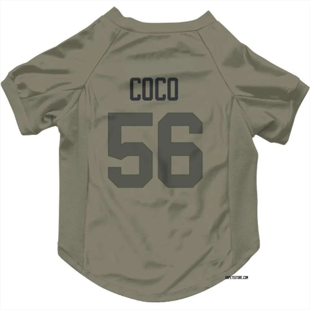 Green Bay Packers Jack Coco Olive Pet Jersey for Dog & Cat