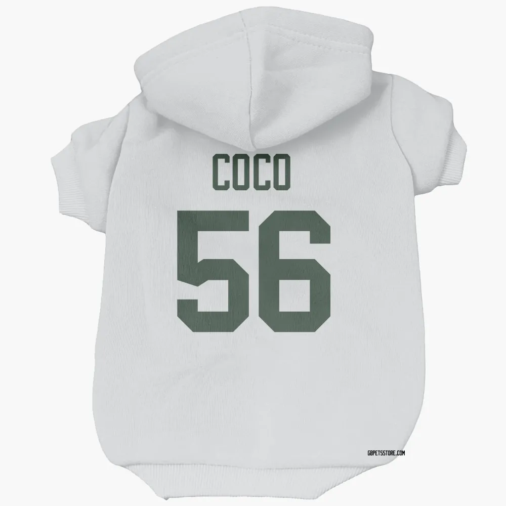 Green Bay Packers Jack Coco White Pet Hoodie for Dog & Cat