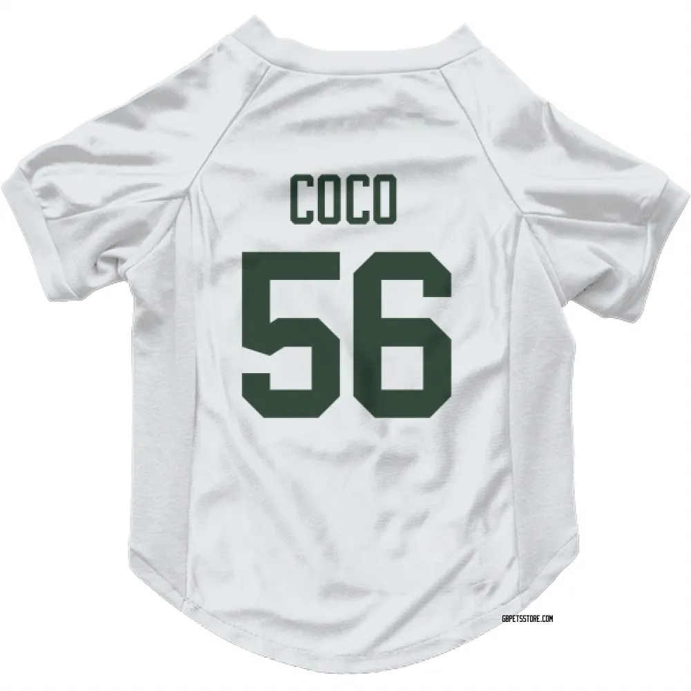 Green Bay Packers Jack Coco White Pet Jersey for Dog & Cat